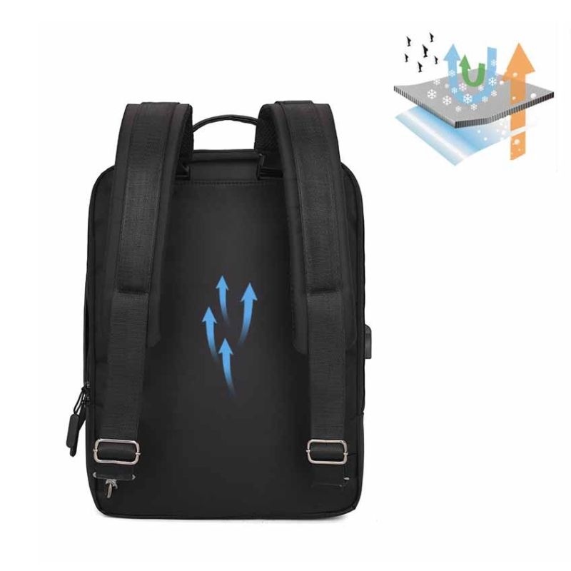 CALORA_ Delavoy | Waterdichte Laptoprugzak Aktetas tot 15,6 inch met USB 3.0-poort