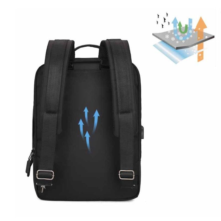 CALORA_ Delavoy | Waterdichte Laptoprugzak Aktetas tot 15,6 inch met USB 3.0-poort