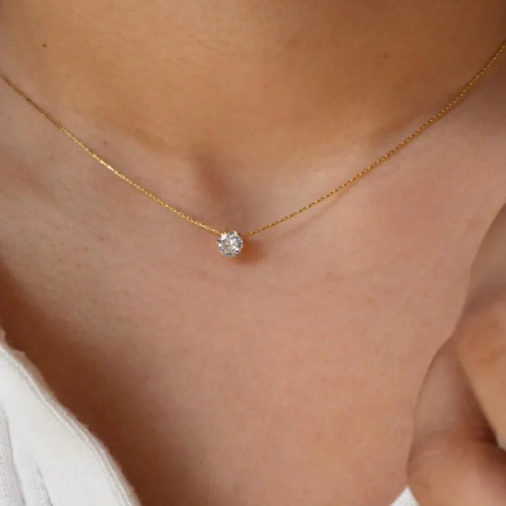 Delise | Glamour Chique Minimalistische Ketting-Kettingen-Calora-ZIlver-Calora