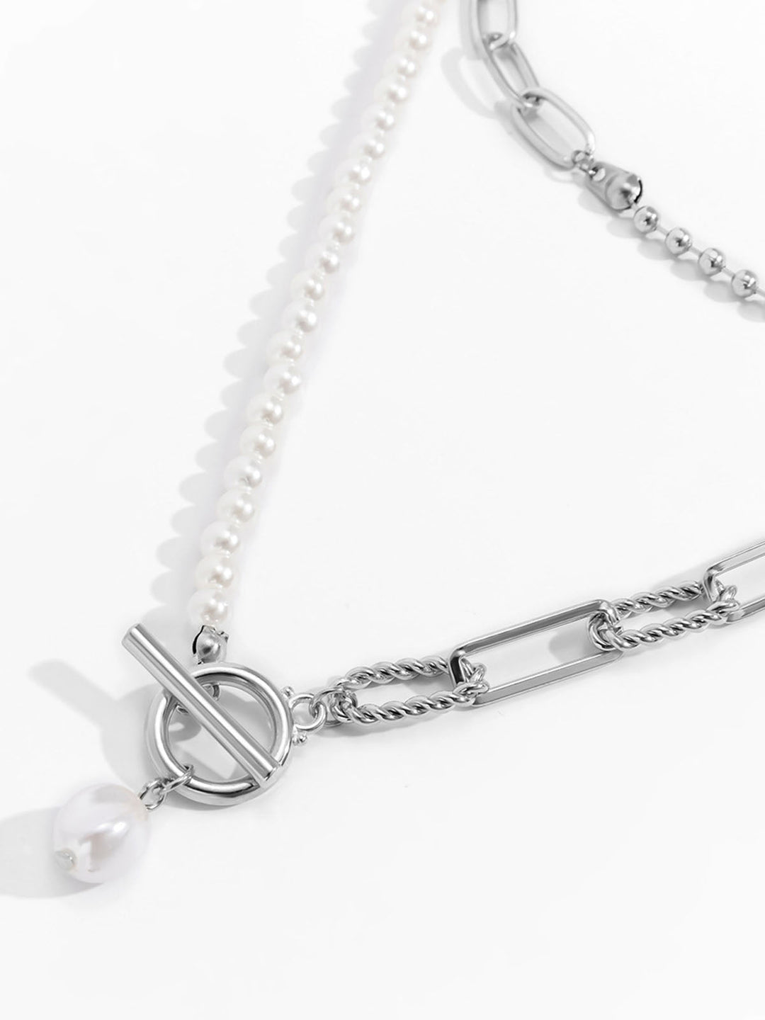 Deloria | Parel saturnus ketting set-Kettingen-Calora-Zilver-One Size-Calora