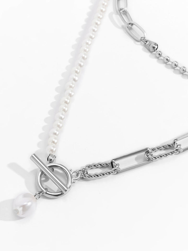 Deloria | Parel saturnus ketting set-Kettingen-Calora-Zilver-One Size-Calora