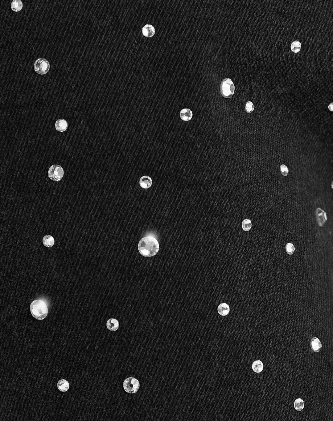 CALORA_ Denim Jeans met Glitter voor een Sprankelende Look
