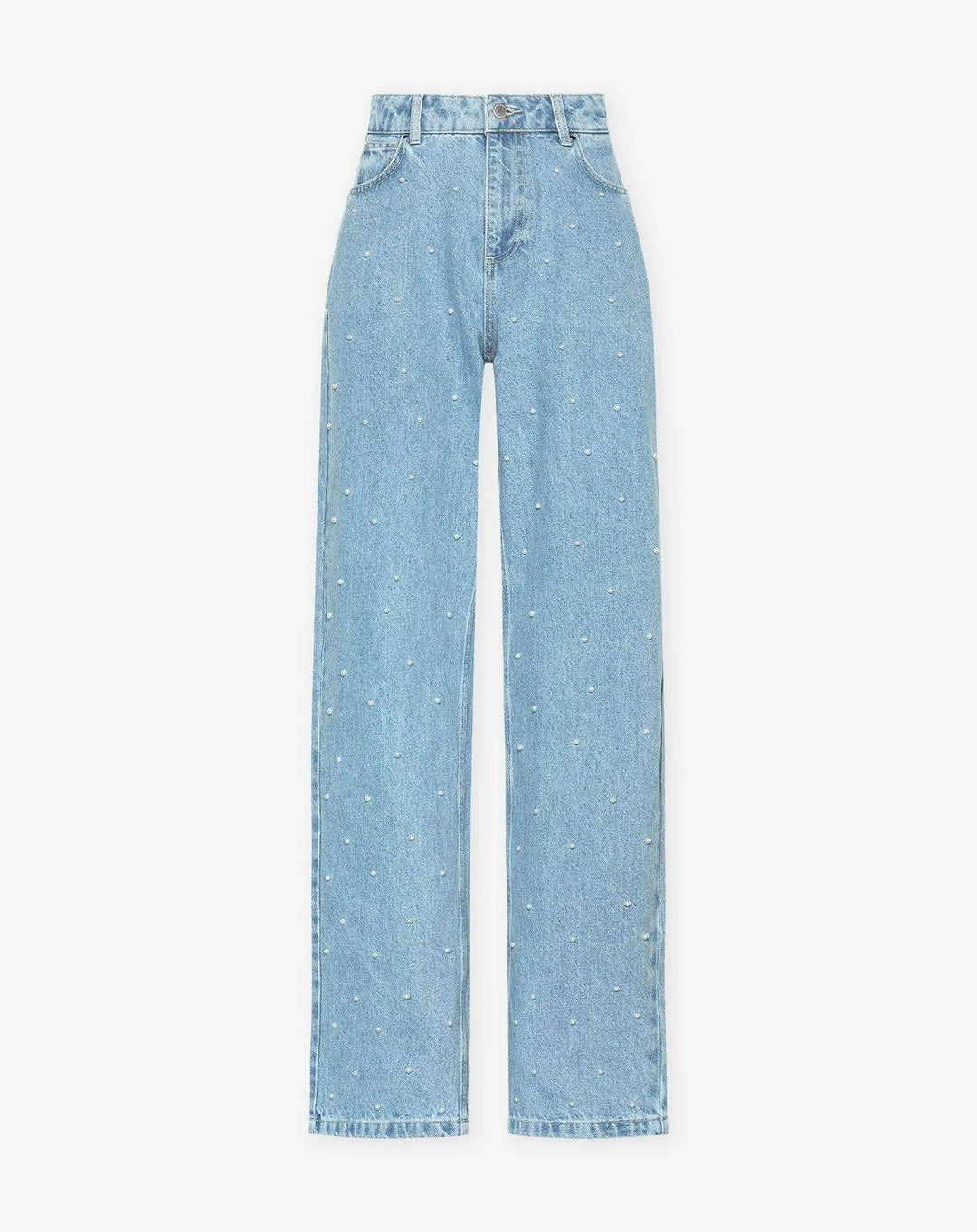 CALORA_ Denim Jeans met Glitter voor een Sprankelende Look