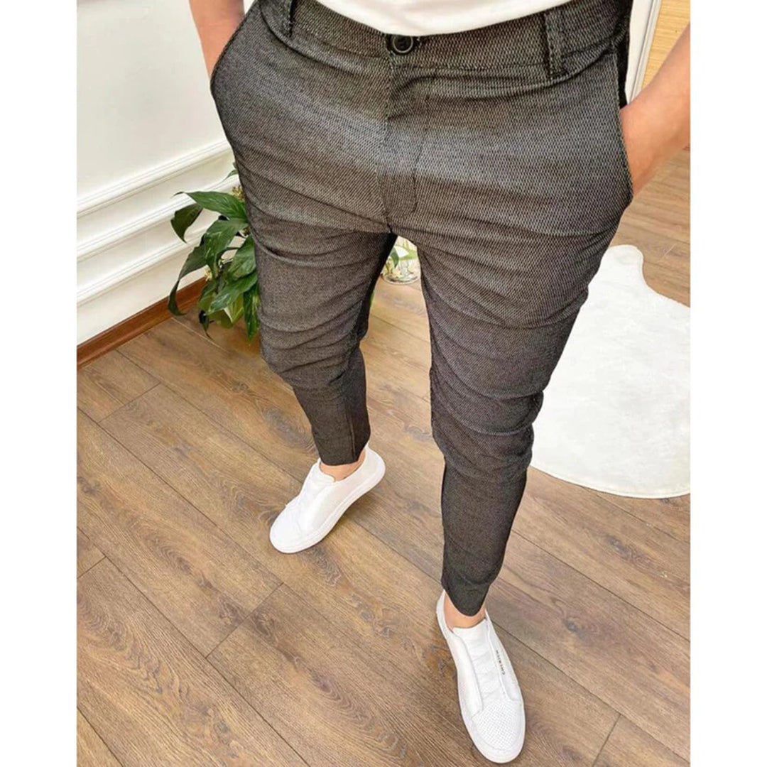 Dexus | Stijlvolle Slim-fit Stretch Pantalon-Pantalons-Calora-Donkergrijs-S-Calora