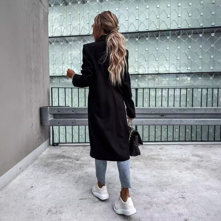 Diane | Elegante trenchcoat met knopen voor dames-Zomer Jassen-Calora-Grijs-S-Calora