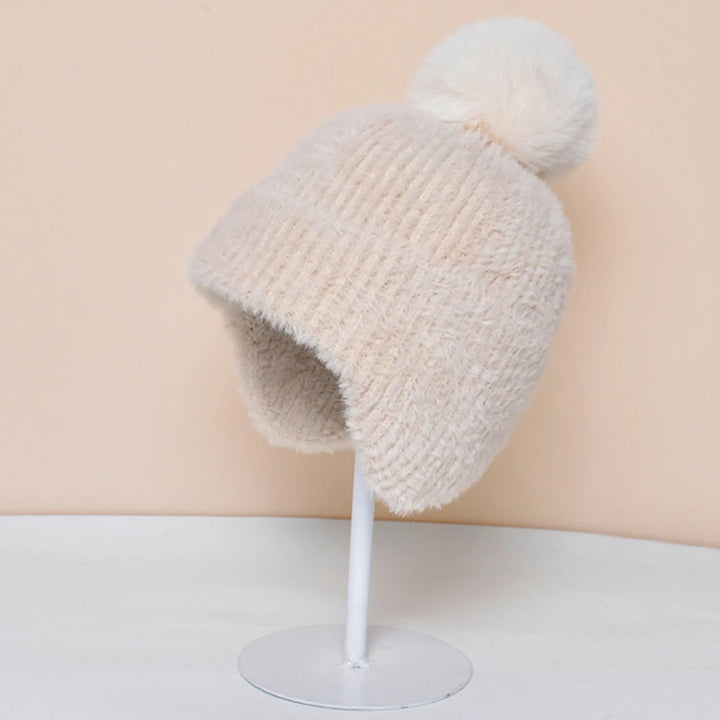 Dikke Warme Gebreide Winter Herfst Muts voor Dames-Petten-Calora-Beige-56-59cm-Calora