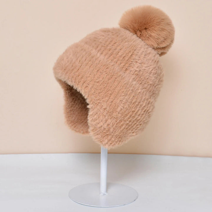 Dikke Warme Gebreide Winter Herfst Muts voor Dames-Petten-Calora-Khaki-56-59cm-Calora