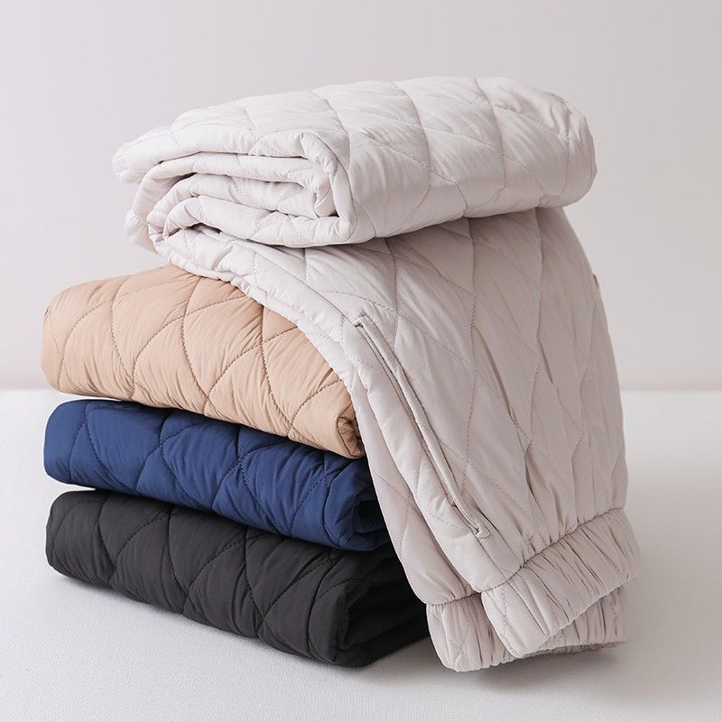 CALORA_ Dikke Wijde Pijpen Katoenen Broek voor Vrouwen - Hoge Taille, Warm en Comfortabel