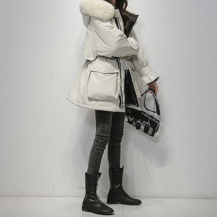 CALORA_ Diorélla Luxueuze Parka met bontkraag voor Dames
