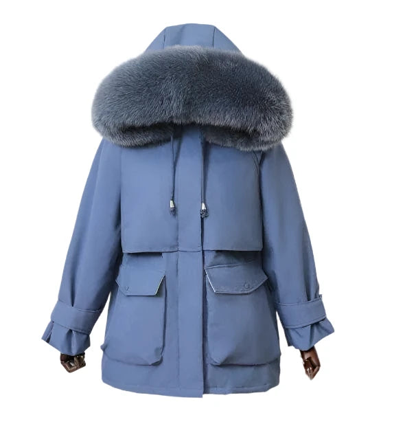 CALORA_ Diorélla Luxueuze Parka met bontkraag voor Dames