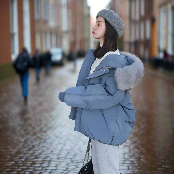 CALORA_ Diorélla Luxueuze Parka met bontkraag voor Dames