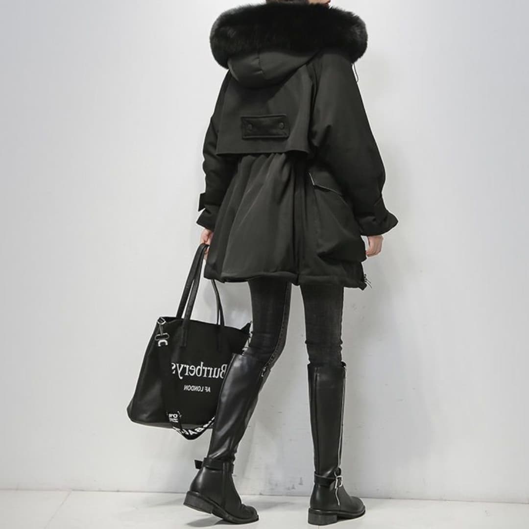 CALORA_ Diorélla Luxueuze Parka met bontkraag voor Dames