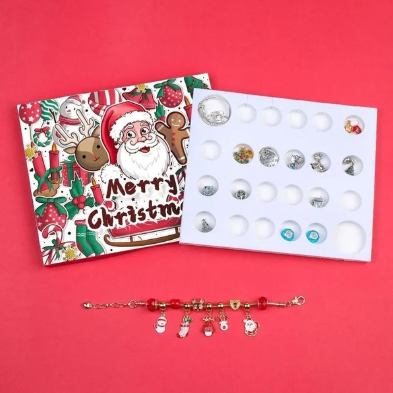 CALORA_ DIY Kerst Adventskalender Armband Surprise Blind Box Set voor Meisjes