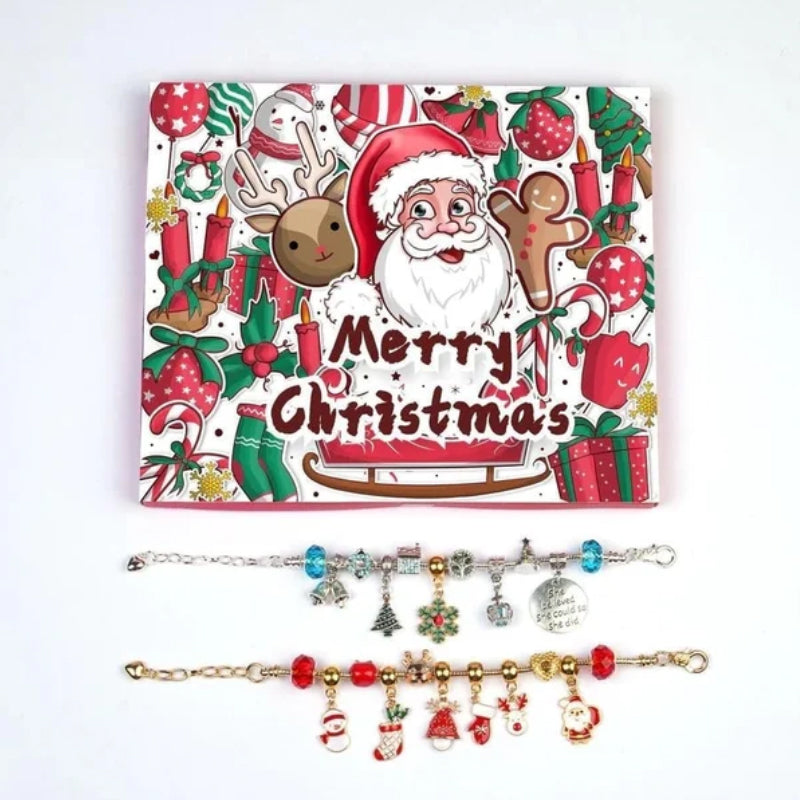 CALORA_ DIY Kerst Adventskalender Armband Surprise Blind Box Set voor Meisjes