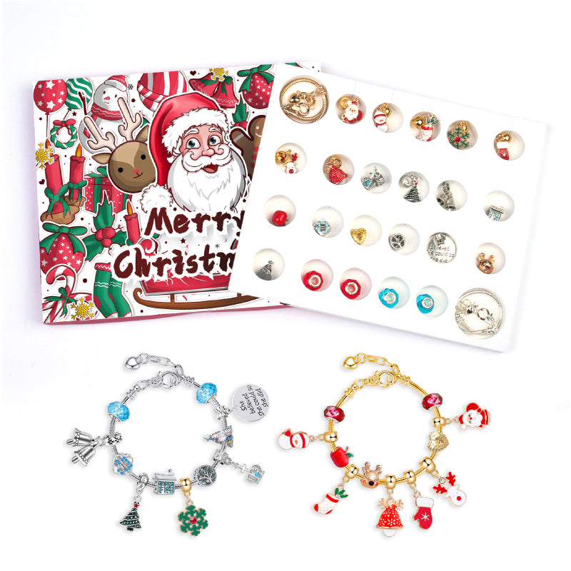 CALORA_ DIY Kerst Adventskalender Armband Surprise Blind Box Set voor Meisjes