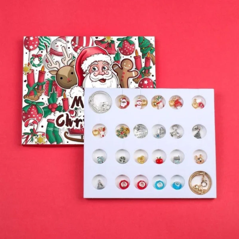 CALORA_ DIY Kerst Adventskalender Armband Surprise Blind Box Set voor Meisjes