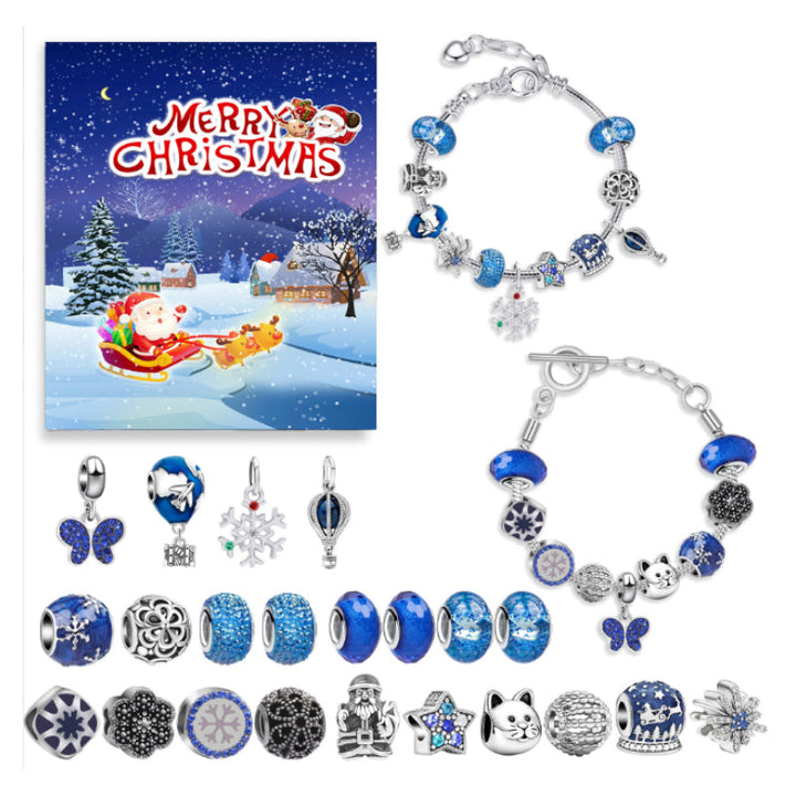 CALORA_ DIY Kerst Adventskalender Armband Surprise Blind Box Set voor Meisjes