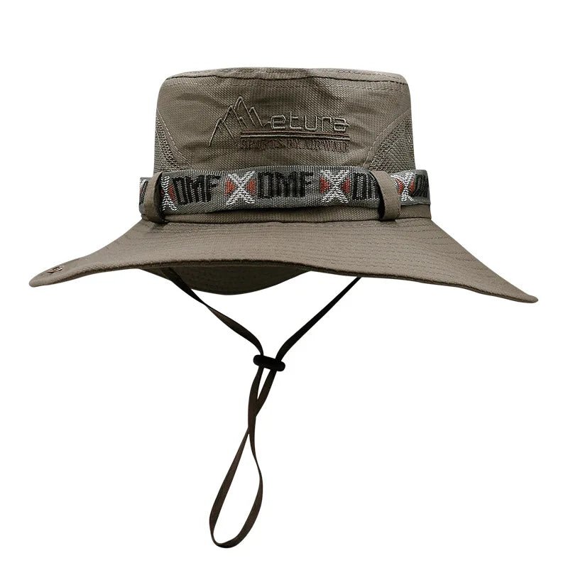 DMF - Karper | Zomer UV Safari Visser Hoed-Petten-Calora-Bruin Mesh-55-60cm-Calora
