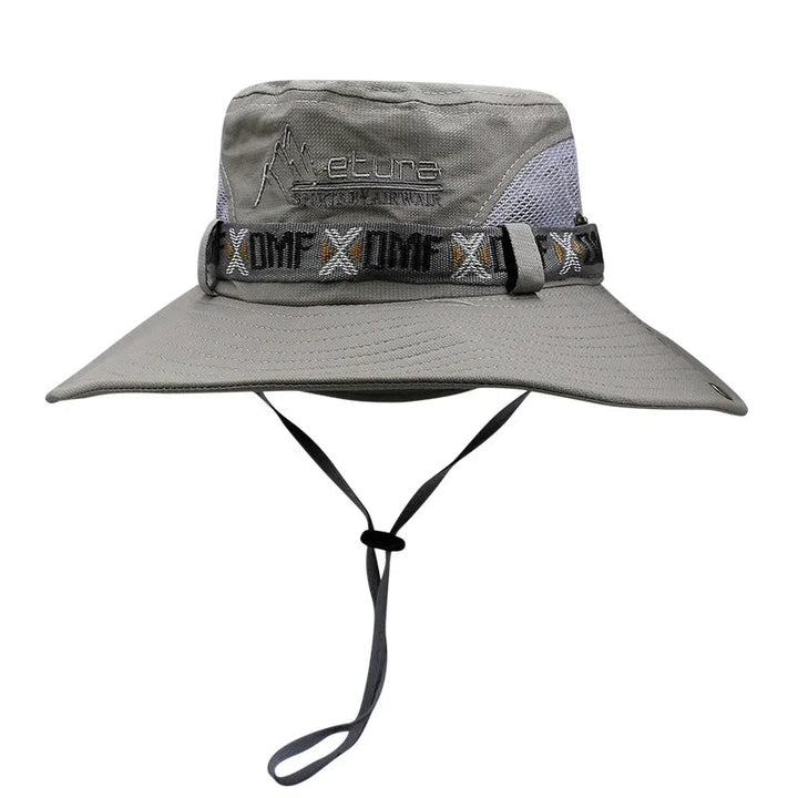DMF - Karper | Zomer UV Safari Visser Hoed-Petten-Calora-Grijs Mesh-55-60cm-Calora