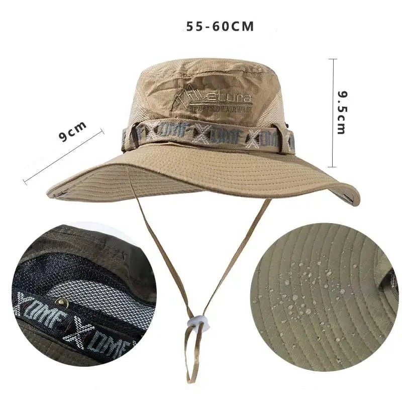 DMF - Karper | Zomer UV Safari Visser Hoed-Petten-Calora-Leger Groen Mesh-55-60cm-Calora