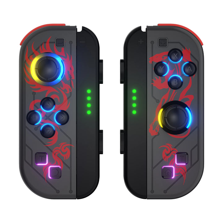 Draadloze Bluetooth Gamecontroller met LED verlichting voor Switch-Elektronica/Gadgets-Calora-Grijs LED-Calora