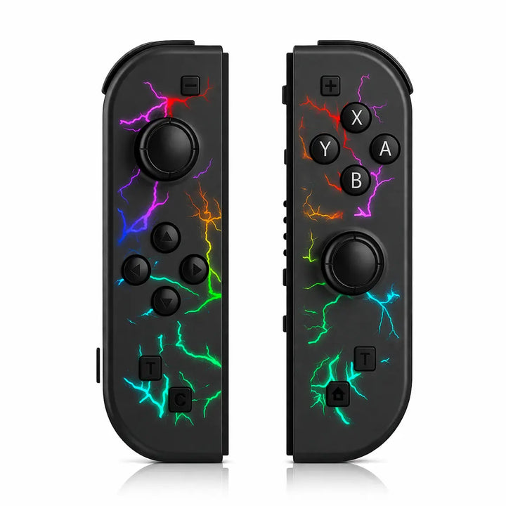 Draadloze Bluetooth Gamecontroller met LED verlichting voor Switch-Elektronica/Gadgets-Calora-Paars LED-Calora