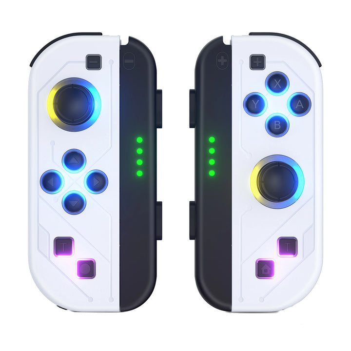 Draadloze Bluetooth Gamecontroller met LED verlichting voor Switch-Elektronica/Gadgets-Calora-Wit LED-Calora
