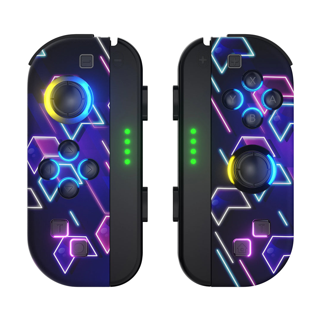 Draadloze Bluetooth Gamecontroller met LED verlichting voor Switch-Elektronica/Gadgets-Calora-Zwart LED-Calora