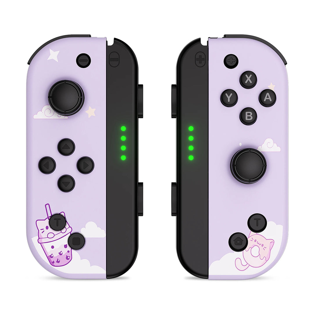 Draadloze Bluetooth Gamecontroller met LED verlichting voor Switch-Elektronica/Gadgets-Calora-Zwart LED-Calora