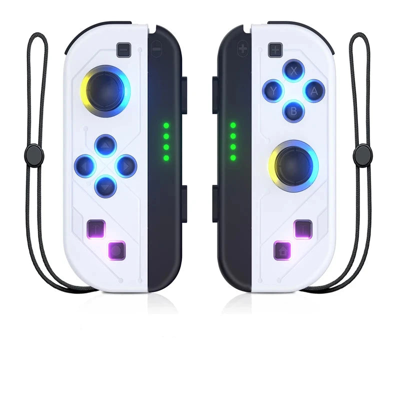 Draadloze Bluetooth Gamecontroller met LED verlichting voor Switch-Elektronica/Gadgets-Calora-Zwart LED-Calora