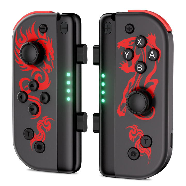 Draadloze Bluetooth Gamecontroller met LED verlichting voor Switch-Elektronica/Gadgets-Calora-Zwart LED-Calora