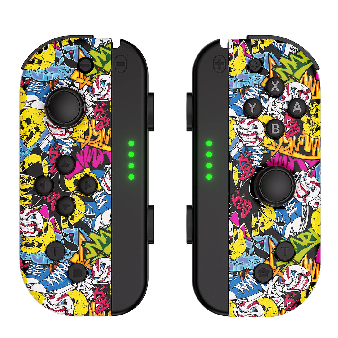 Draadloze Bluetooth Gamecontroller met LED verlichting voor Switch-Elektronica/Gadgets-Calora-Zwart LED-Calora