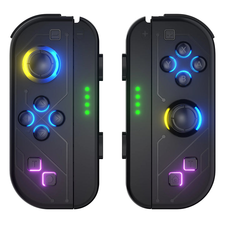 Draadloze Bluetooth Gamecontroller met LED verlichting voor Switch-Elektronica/Gadgets-Calora-Zwart LED-Calora