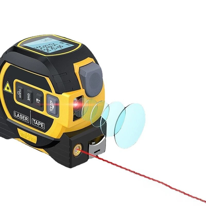 Duratex | 3-in-1 Infrarood Laser Meetlint - Laser & Traditioneel Rolmaat in eén-Elektronica/Gadgets-Calora-Geel-40M-Calora