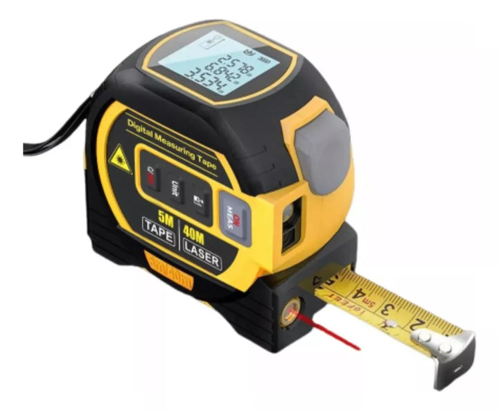 Duratex | 3-in-1 Infrarood Laser Meetlint - Laser & Traditioneel Rolmaat in eén-Elektronica/Gadgets-Calora-Geel-40M-Calora