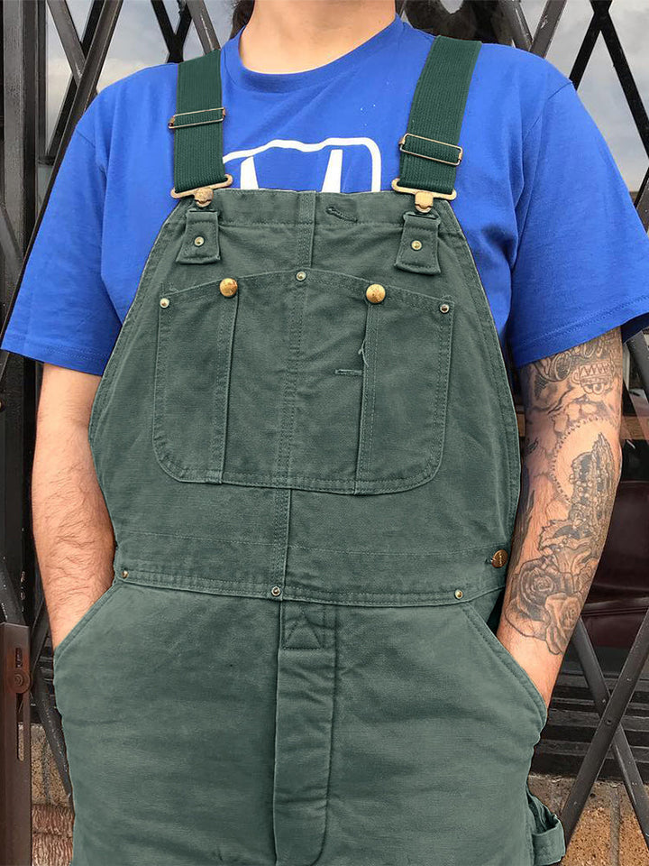 CALORA_ Eend Bib Overall Canvas Werkoutfit Dungarees met Verstelbare Banden