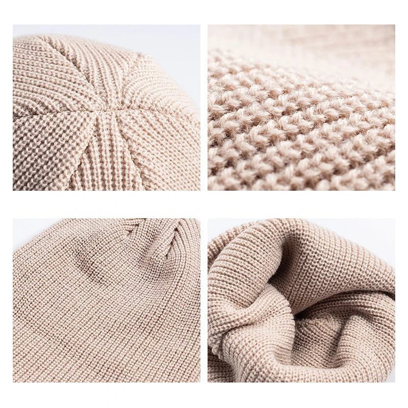 Effen Herfst Winter Beanie Muts-Petten-Calora-Grijs-One Size-Calora