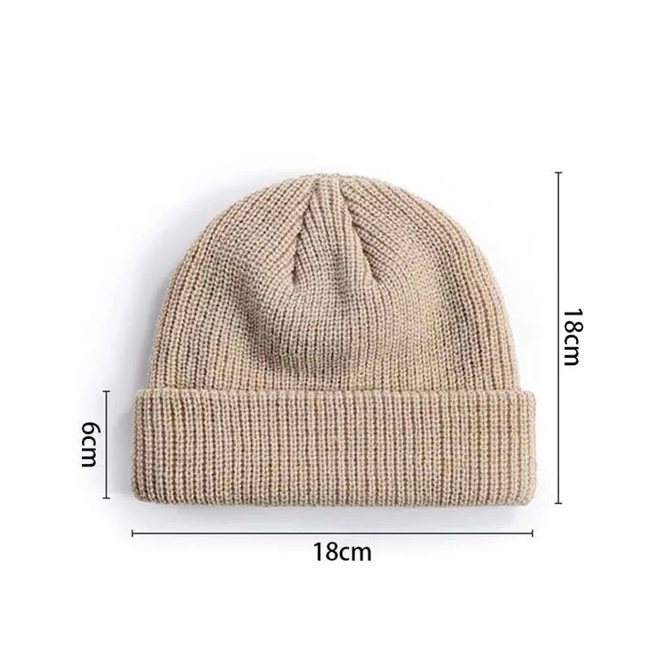 Effen Herfst Winter Beanie Muts-Petten-Calora-Grijs-One Size-Calora