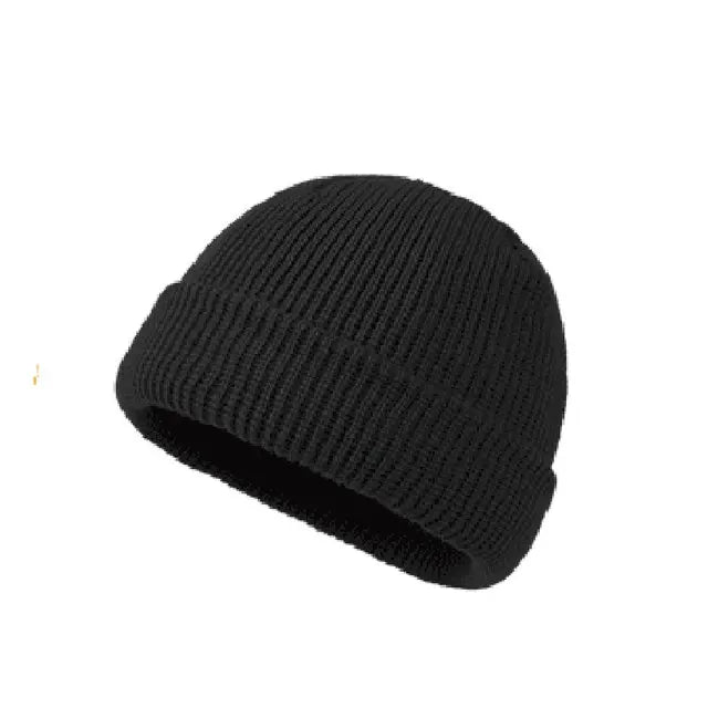 Effen Herfst Winter Beanie Muts-Petten-Calora-Zwart-One Size-Calora