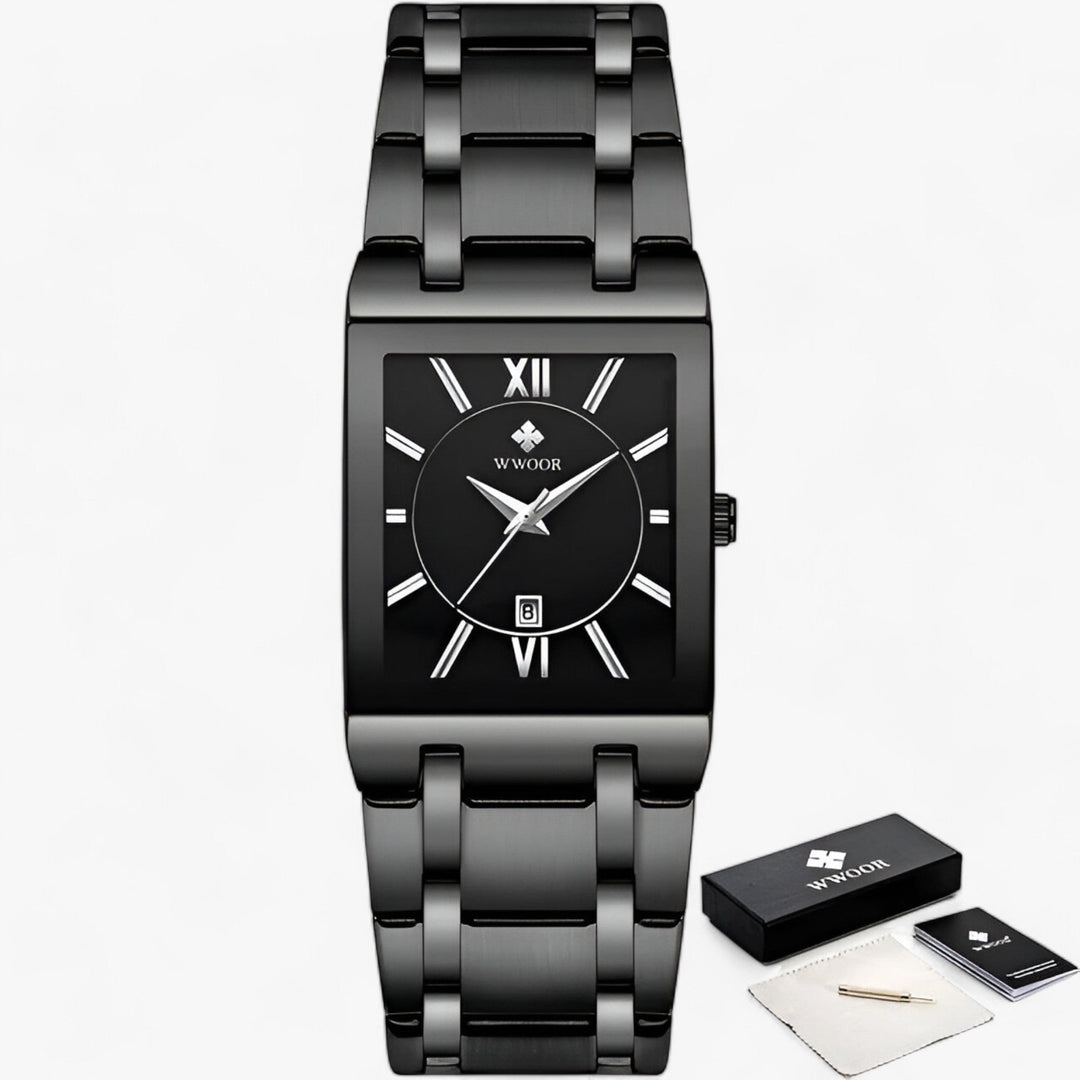 Elance | Dames Kwarts Horloge in Goud-Horloges-Calora-Compleet zwart-Calora
