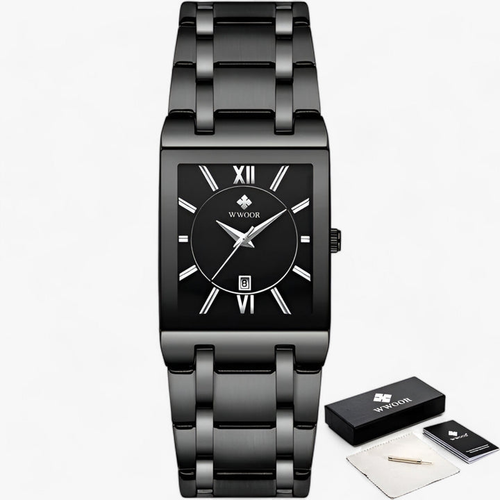 Elance | Dames Kwarts Horloge in Goud-Horloges-Calora-Compleet zwart-Calora