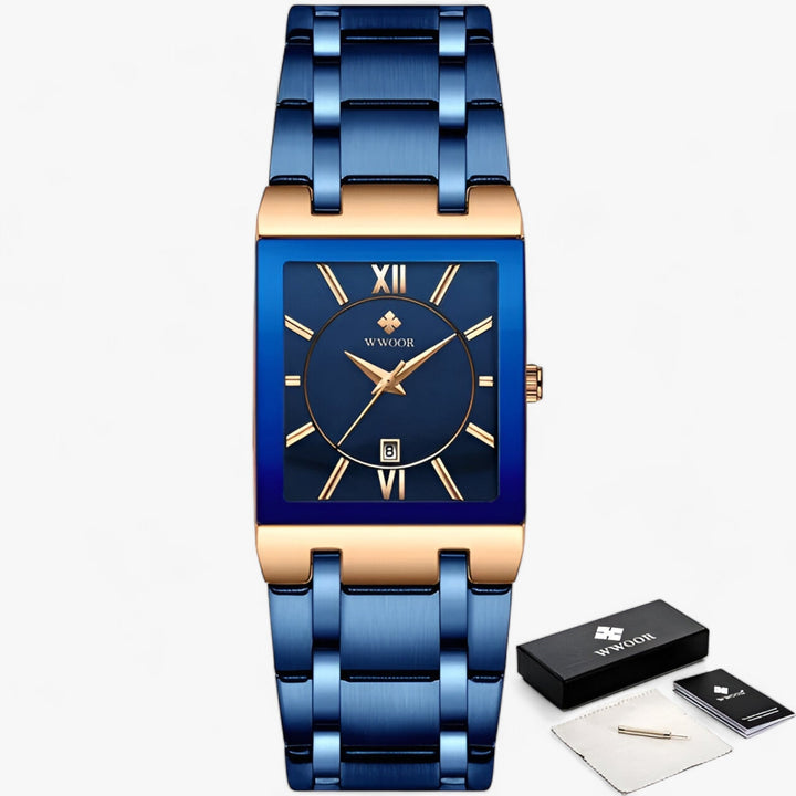 Elance | Dames Kwarts Horloge in Goud-Horloges-Calora-Roze Blauw-Calora