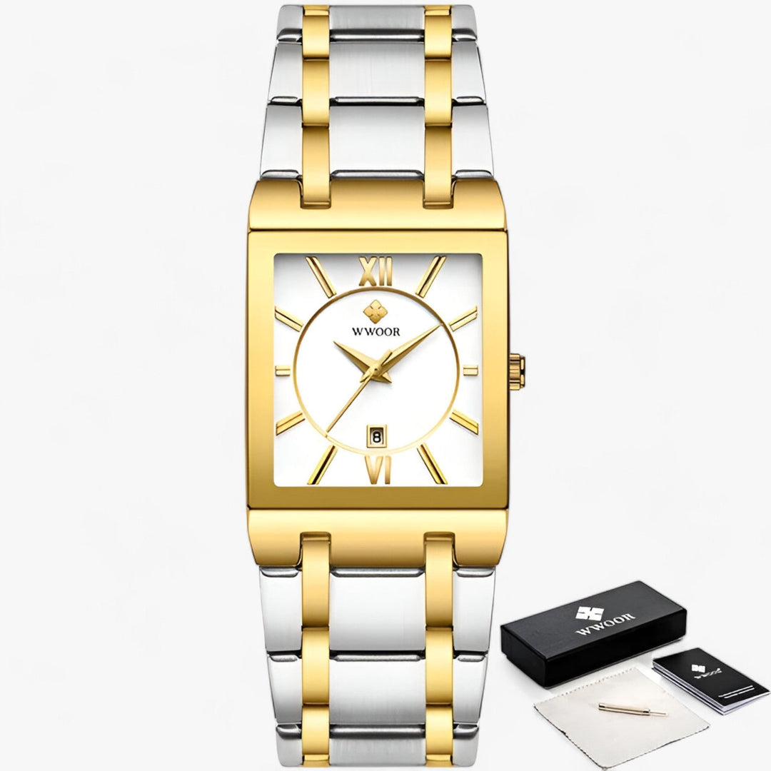 Elance | Dames Kwarts Horloge in Goud-Horloges-Calora-Zilver Goud-Calora