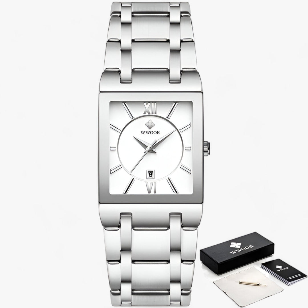 Elance | Dames Kwarts Horloge in Goud-Horloges-Calora-Zilver Wit-Calora