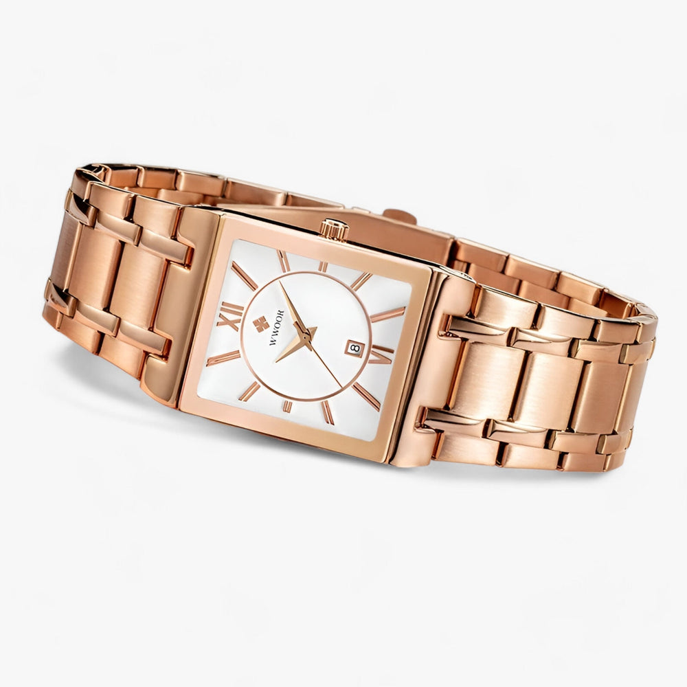 Elance | Dames Kwarts Horloge in Goud-Horloges-Calora-Zwart goud-Calora