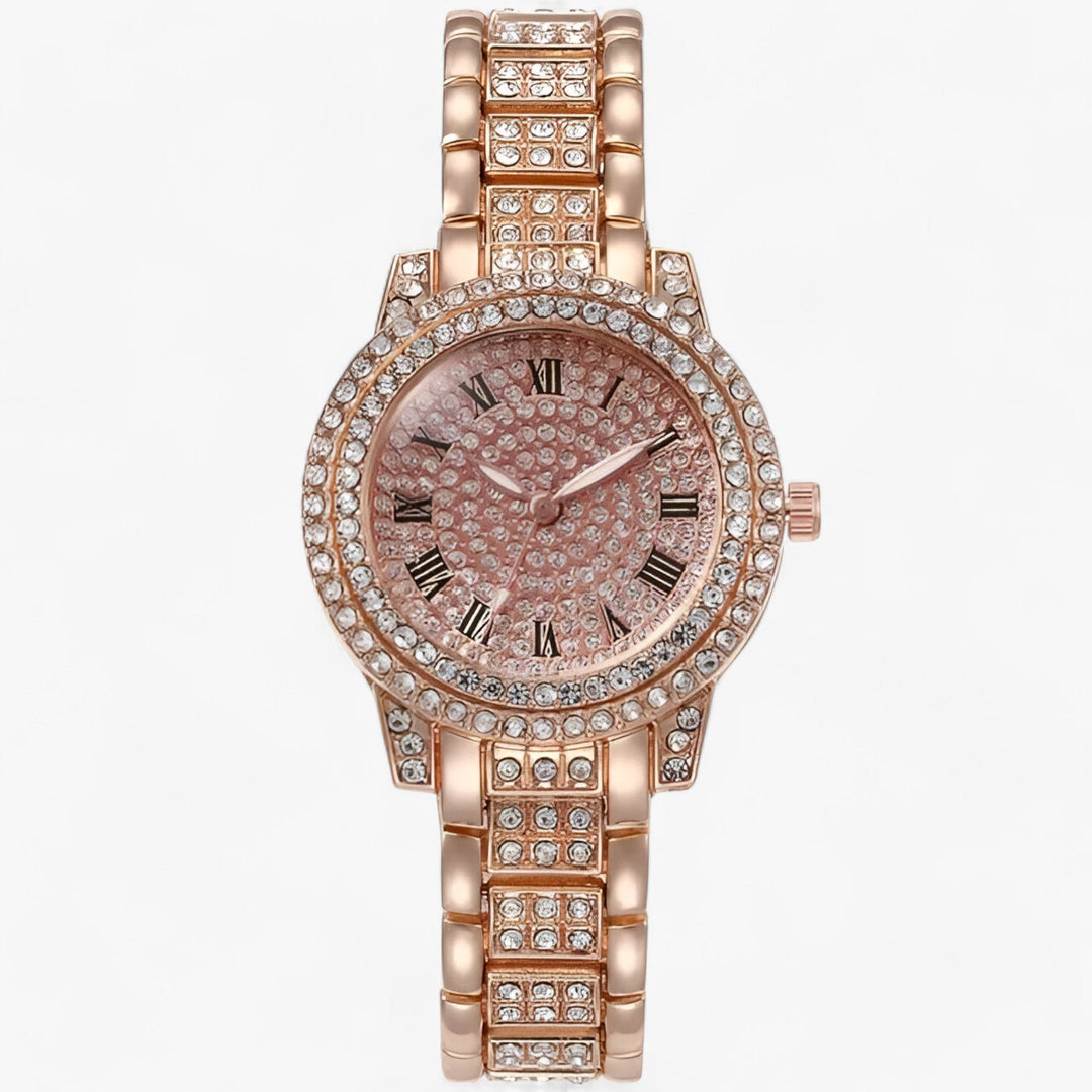 Elance | Rond Zirconia steentjes Horloge-Horloges-Calora-Roségoud-Calora
