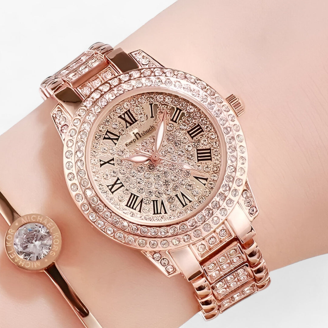 Elance | Rond Zirconia steentjes Horloge-Horloges-Calora-Zilver-Calora