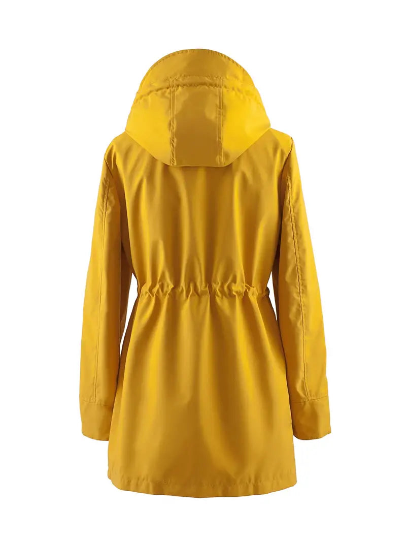 Elara | Casual winddichte trenchcoat met capuchon-Zomer Jassen-Calora-Rood-XS-Calora