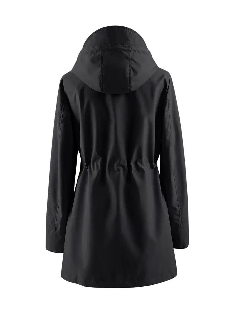 Elara | Casual winddichte trenchcoat met capuchon-Zomer Jassen-Calora-Rood-XS-Calora