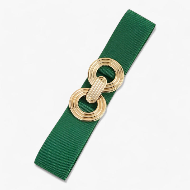 Elastische Tailleband met Ronde Gesp voor Dames-Handtassen-Calora-Groen-Calora